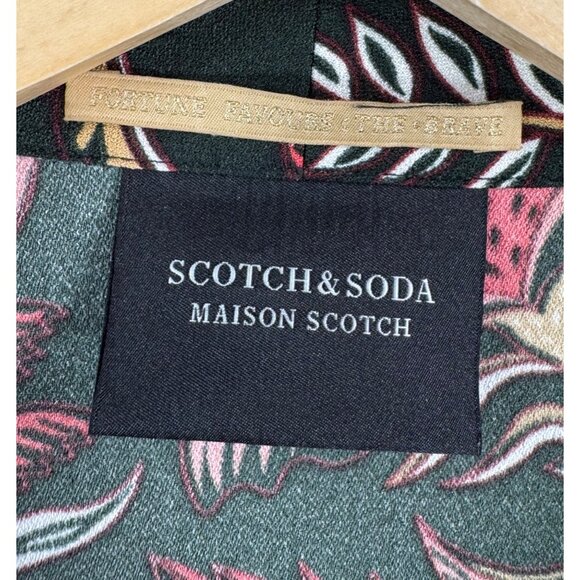 scotch & soda Drapey Maison Floral Blazer boho retro cocktail sz XL - Picture 2 of 7